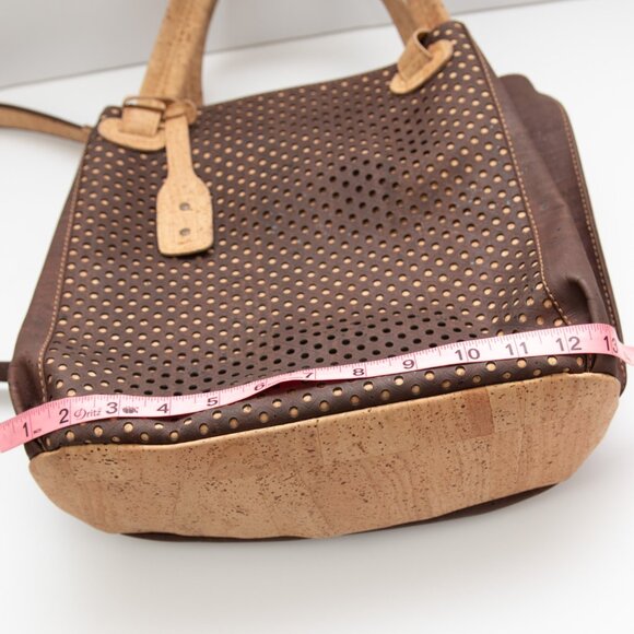 Artelusa Cork Handbag Laser Cut Purse Crossbody Shoulder Bag Tan Brown - Picture 16 of 16